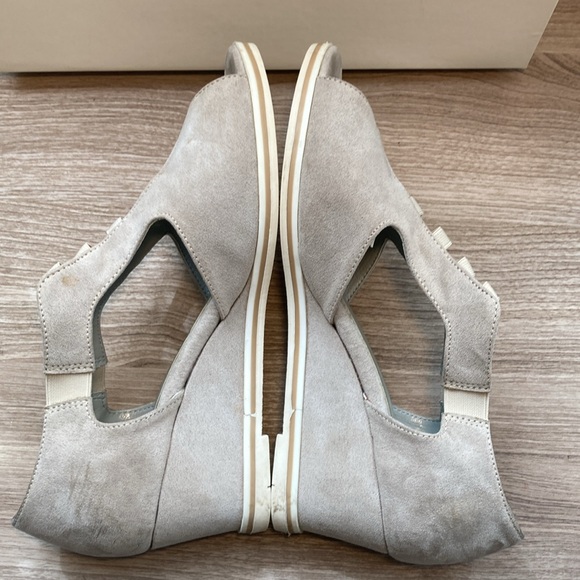 Sheridan Mia Italy wedge peep toe 37 leather suede - Picture 12 of 16